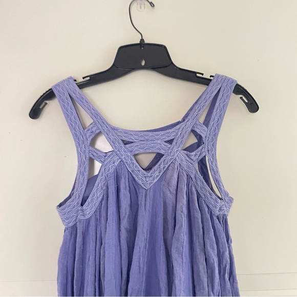 Free People FP ONE light purple embroidered mini dress 41012 - Picture 4 of 10